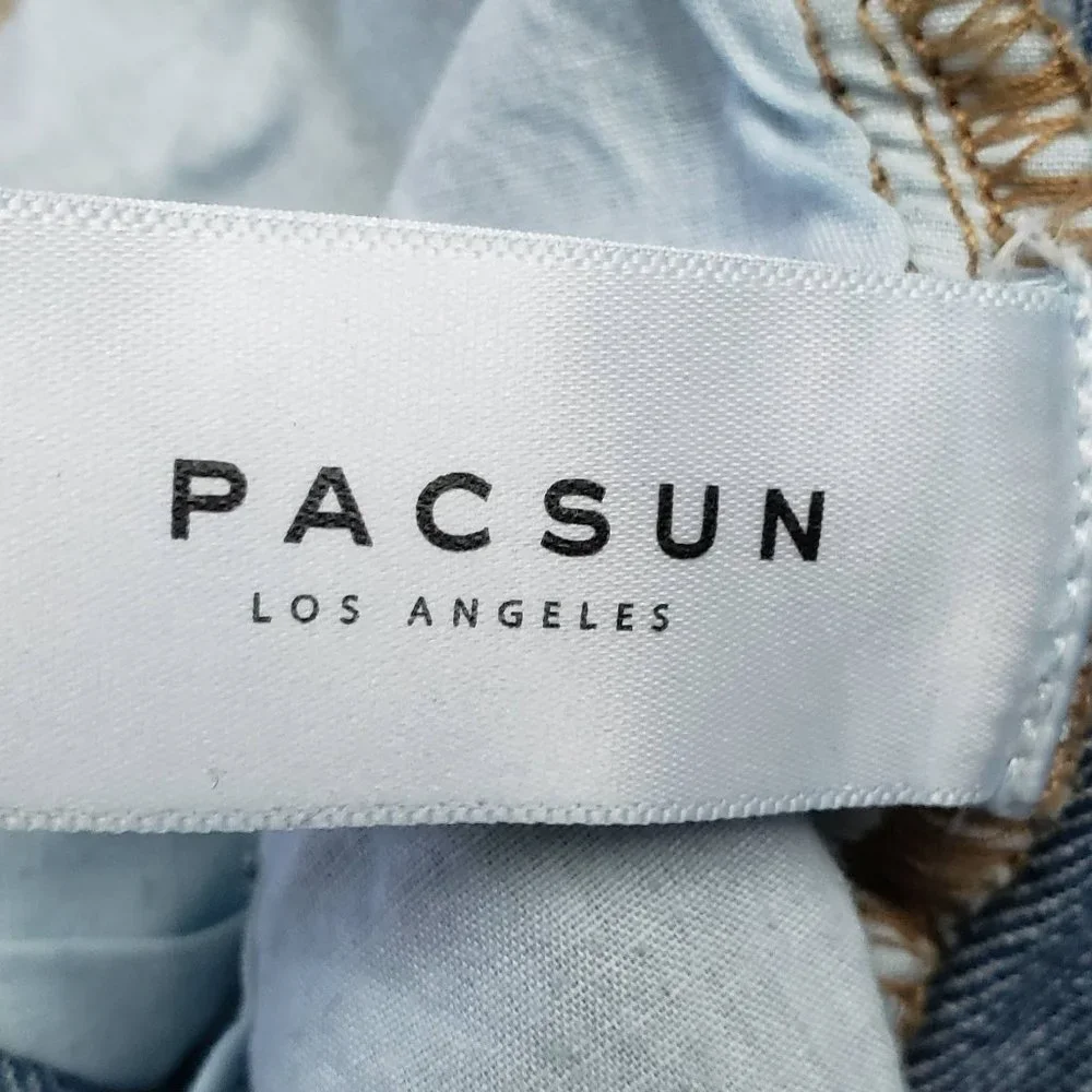 Pacsun Wide Leg‎ Culotte Jeans Women's High Rise Raw Hem Summer Boho Washed 27
